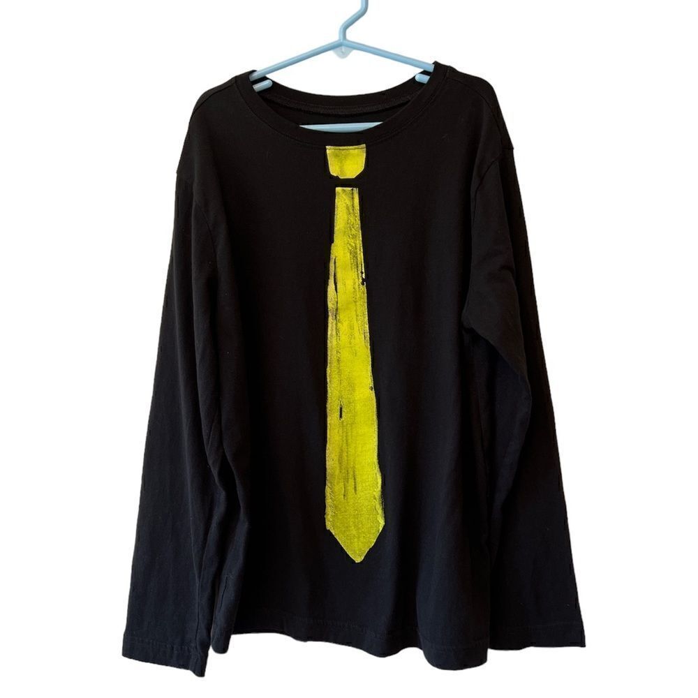 Crazy 8 kids black size large (10/12) tie shirt.